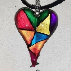 Murano Blown Glass Necklace Earrings Set NEW